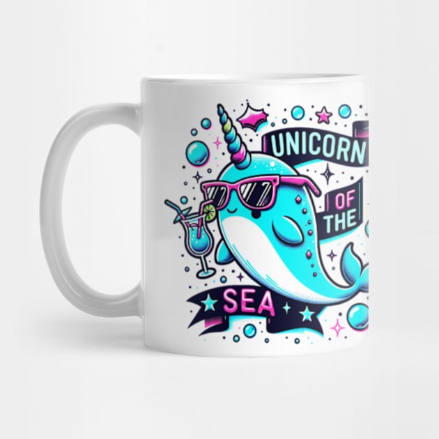 Funny Narwhal Unicorn of the Seas by Lavender Celeste